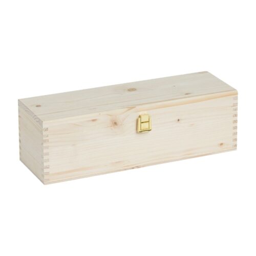 CASSETTA LEGNO 1 bottiglia spumante magnum 1,5 L, chiusura con cerniere
