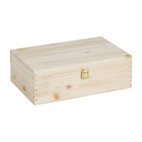 CASSETTA LEGNO 2 bottiglie spumante 750 ml, chiusura con cerniere