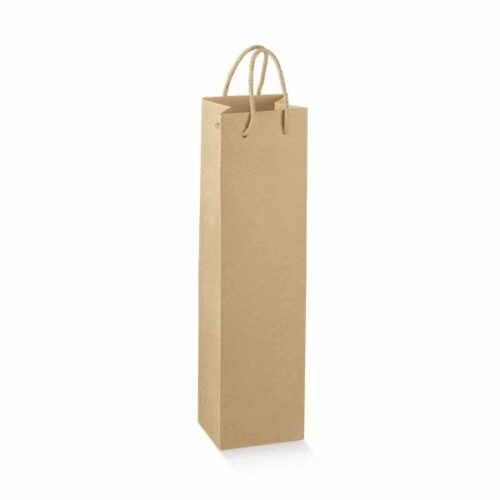 Shopper 1 bottiglia con cordino Avana